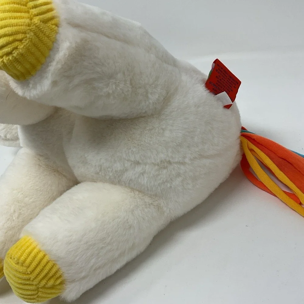 Giggle Scape‎ Target Unicorn White Plush Stuffed Animal Rainbow Mane